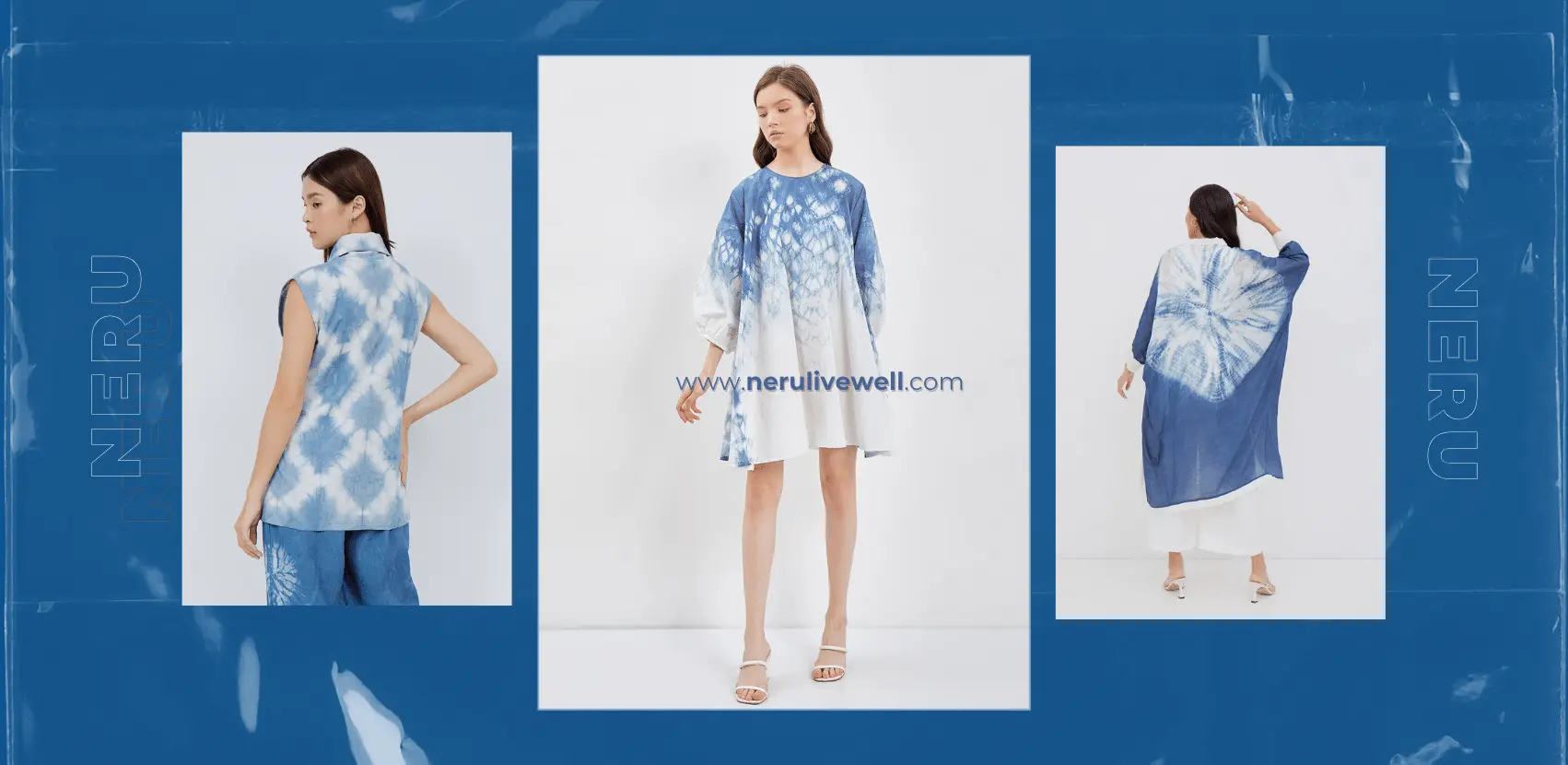 koleksi pakaian shibori
